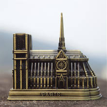 Retor de la catedral de Notre Dame, recuerdo 3D, artesanía de Metal, iglesia, decoración de escritorio para el hogar, modelo de arquitectura en miniatura para regalos de familiares y amigos 2024 - compra barato