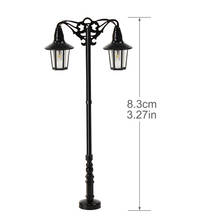 5pcs HO Scale Lamp Post Two Heads 83mm 1:87 Street Lights Model Railway Train LEDs Miniature LQS76HO 2024 - buy cheap