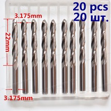 3.175mm*22mm,Freeshipping CNC solid carbide End Mill,tungsten 2 flutes ball nose router bit,wood tools,Relief Milling Cutter 2024 - buy cheap