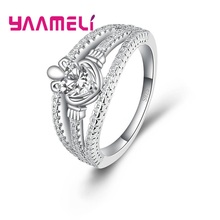 925 Sterling Silver Cubic Zircon Female Romantic Wedding Engagement Enternity Rings Jewelry Women Party Accessory 2024 - buy cheap