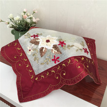 Elegant Embroidery Table Runner Pastoral Fabric Tea tablecloth, Luxury Red Table mat table Cover for decoration 2024 - buy cheap