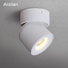 Светодиодный потолочный светильник Aisilan, потолочный светильник с поверхностным монтажом, креативный цилиндрический Точечный светильник CREE на 7 Вт, 9 Вт для спальни, фойе, учебы 2024 - купить недорого