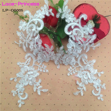 5 pairs 27cmX12cm LP-CG005 DIY lace wedding dress applique accessories bridal headdress white lace collar lace fabric patch 2024 - buy cheap
