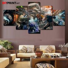 Canvas Poster Dota2 Heroes Battle 5 Pcs/set Modern Art Game Prints Wall Pictures for Living Room Home Decor 2024 - buy cheap