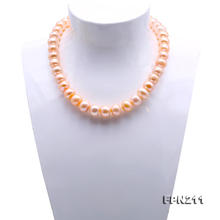 Unique Pearls jewellery Store Perfect Natural Pink Big AA 12.5-13.5MM Real Freshwater Pearl Necklace For Women Silver Clasp 2024 - buy cheap