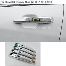 Чехол для стайлинга автомобиля, защитная рамка, отделка ABS, хромированный корпус, дверная ручка, 8 шт. Для Chevrolet Equinox 3rd GE 2017 2018 2019 2024 - купить недорого