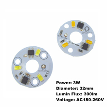 20 pieces 3W LED 5730 SMD dimmable aluminum plate, 220v 230v 240v led light panel, 32mm diameter white warm white LED lamp pcb 2024 - buy cheap