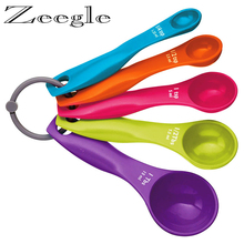 5PCS Kitchen Measuring Spoons Set Plastic Sugar Cake Baking Spoon Cup Baking Utensil Set Scale Measuring Scoops Sauce Spoon 2024 - buy cheap