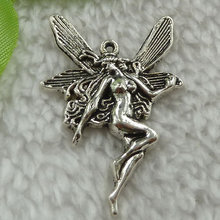 88 pieces antique silver angel charms pendant 44x30mm #3231 2024 - buy cheap