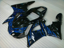 Custom Motorcycle Fairing kit for YAMAHA YZFR1 98 99 YZF R1 YZF1000 1998 1999 ABS Blue flames black Fairings set+Gifts YG44 2024 - buy cheap