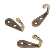 5Pcs Antique Bronze Zinc Alloy Hooks for Coat Clothes Towel Necklace Hat Hangers
