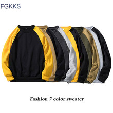 FGKKS Fashion Brand Men Hoodies Top 2020 Autumn Male Splice Pullover Hoodies Men Sweatshirt Hoodies Clothing EU Size 2024 - buy cheap