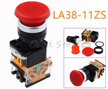 Botão de travamento automático, botão de emergência de parada, 22mm, 1no1nc, contato prateado, botão de pressão