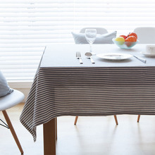 Fashion Simple Linen Tablecloth Dust Cover High Quality Modern Style Striped Tablecloth Rectangular Mantel Toalha De Mesa 2024 - buy cheap