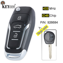 KEYECU 433MHz ID46 Chip P/N: 926684 Upgraded Flip Folding 2 Button Remote Key Fob for Suzuki Swift Grand Vitara Before 2008 Euro 2024 - buy cheap