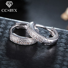 Vintage CZ Small Hoop Earrings For Women White Gold color Fashion Jewelry Earring Boucle d'oreille CCE018 2024 - buy cheap