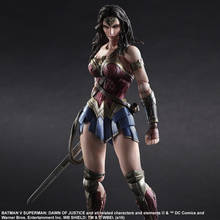 27cm Wonder Woman Justice League Play Arts DC Super Hero PVC Action Figure Model Toys 2024 - buy cheap