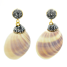 Handmade Jewelry New Sea Shell Earrings For Women Gold Color Irregular High Quality Drop Earrings Summer Beach Bohemia Jewelry 2024 - buy cheap