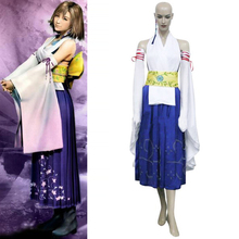 Бесплатная доставка Final Fantasy X 10 маскарадный костюм Yuna форма платье для женщин костюмы на Хэллоуин для девочек на заказ любые размеры 2024 - купить недорого