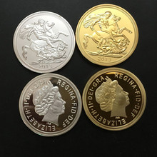 2 pcs The knight Saint Michael George badge Elizabeth 2013 24k real gold plated 40 mm souvenir metal decoration coin 2024 - buy cheap