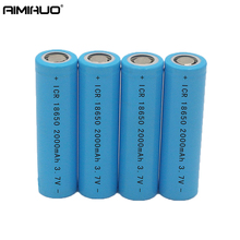 AIMIHUO 18650 3,7 V 2000 мА/ч, литий-ионный аккумулятор Перезаряжаемые Батарея для фонарик Фонари 3,7 V 18650 батарея, батарея с зарядным устройством, DIY батарей 2024 - купить недорого