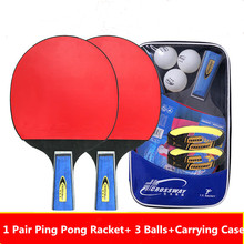 Ping Pong Paddle Set Include 2 Paddles Rackets 3 White Table Tennis Balls (3-Star) with Carrying Storage Case for Indoor Outdoor 2024 - buy cheap