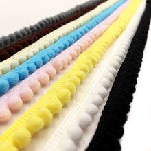 5 Yards Pom Pom Trim Ball 11 mm MINI Pearl Pompom Fringe Ribbon Sewing Lace Kintted Fabric Handmade Craft Accessories 2024 - купить недорого