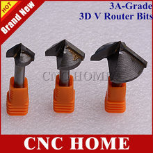 1pc 3A-Grade Carbide 90 degree chamfering milling cutter tungsten steel wood woodworking router bits mdf 3d cnc engraving tools 2024 - buy cheap