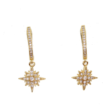 Fashion Gold \siver Color North Star Hoop Earrings for Women prom 2021 Piercing Huggie Earrings spike lighting earring Jewelry 2024 - buy cheap