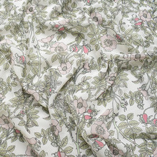 Tecido de chiffon fino estampa floral, tecido de feltro macio para vestido de verão, saia, cortina, patchwork de feltro costura faça você mesmo 145x100cm 2024 - compre barato