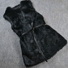 New Arrival Women Vintage Hot Selling 100% Pure Full Pelt Rabbit Fur Vest Real Fur Gilet Natural Fur Waistcoat TFP738 2024 - buy cheap