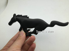 1 Pcs  Matte Black Running Horse 3D Vehicle Emblem Badge stick horse car body stick  Car Styling 2024 - buy cheap