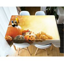 3D Creative Pumpkin Lantern Pattern Tablecloth Waterproof Cloth Cover Thicken Rectangular and Round Table Cloth for Halloween 2024 - buy cheap