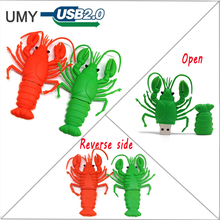 USB flash drive cartoon shrimp pen drive 4GB 8GB 16GB 32GB 64GB cute memory stick u disk creative gift pendrive usb stick 2024 - buy cheap