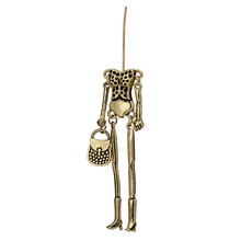 HOCOLE Charm Handmade Doll Necklace Findings Gold Silver Color Skeleton Dress Girl Figure Bodies For Women DIY Jewelry Macking 2024 - buy cheap