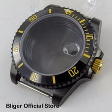 PVD покрытием корпус часов с датой Лупа Золотая Корона подходит для Miyota 8215 автоматический механизм 2024 - купить недорого