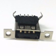 Conector USB 2,0 hembra de 50 piezas, conector 2.0USB AF con orificios para tornillos 2024 - compra barato