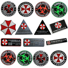 3D Resident Evil Umbrella Corporation Sticker Aluminum alloy decals emblem decorations badge auto accessories 2024 - buy cheap