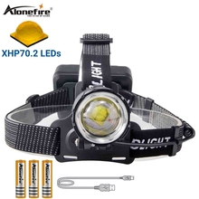 Alonefire HP39 50000LM Super Bright LED Headlamp XHP70.2 Headlight Lamp 18650 Zoom Fishing Rechargeable Flashlight Lantern 2024 - buy cheap