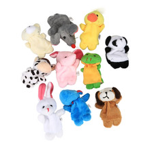 Cartoon Animals Hand Finger Puppets Velvet Stuffed Plush Family Accessories Educational Learning Interesting Toys For Children 2024 - buy cheap