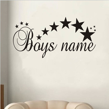 Customized Stars Any Name Vinyl Wall Sticker Art Decal Boys Bedroom Wall stickers for kids room Living room Vinyl Mural LW123 2024 - buy cheap