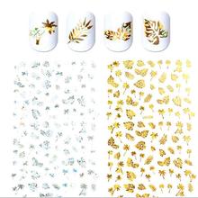 1PC DIY Manicure Nail Art Fashion Coconut Tree Pattern For Nail Sticker 3D Laser Glitter Christmas Nail Art For Nail Decals 2024 - buy cheap