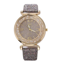 Montre Femme Reloj Кожа Кристалл Кварцевые часы для женщин Дамская мода платье часы наручные часы relogio feminino часы * E 2024 - купить недорого