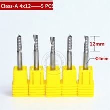 4mm*12mm,Freeshipping,CNC wood tool,carbide End Mill,woodworking insert router bit,1 flute up cut end mill,MDF,PVC,Acrylic,wood 2024 - buy cheap