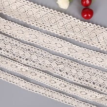 5 Yards Ivory Cotton Lace Trim Fabric Ribbon Scrapbooking Craft Accessories for DIY Apparel Sewing Handmade Patchwork 2024 - buy cheap