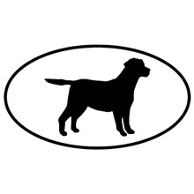 13.5*7.5CM Labrador Retriever Dog Car Stickers Silhouette Vinyl Decal Car Styling Truck Decoration Black/Silver S1-0676 2024 - buy cheap