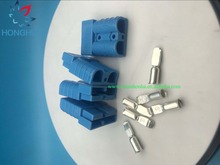 Free shipping 6331G5 Blue color 50A 600V Power Connector / Battery Plug With #6 AWG/8AW/10-12AWG Contacts 2024 - buy cheap