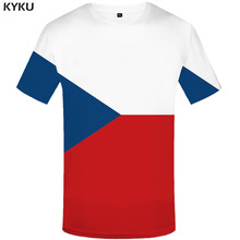 Camisetas divertidas de la bandera checa para hombres, ropa de Anime de la República Checa, camisetas coloridas con estampado geométrico, camiseta Harajuku en 3d 2024 - compra barato