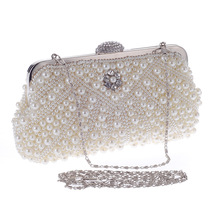 Classic Pearl Evening Bag Wedding Women Plastic Pearl White Banquet Purse Day Clutches Purse Chain Shoulder Bag Prom Bolso Mujer 2024 - buy cheap