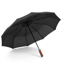 Guarda-chuva para homens e mulheres, guarda-sol dobrável automático com três dobras de madeira 2024 - compre barato